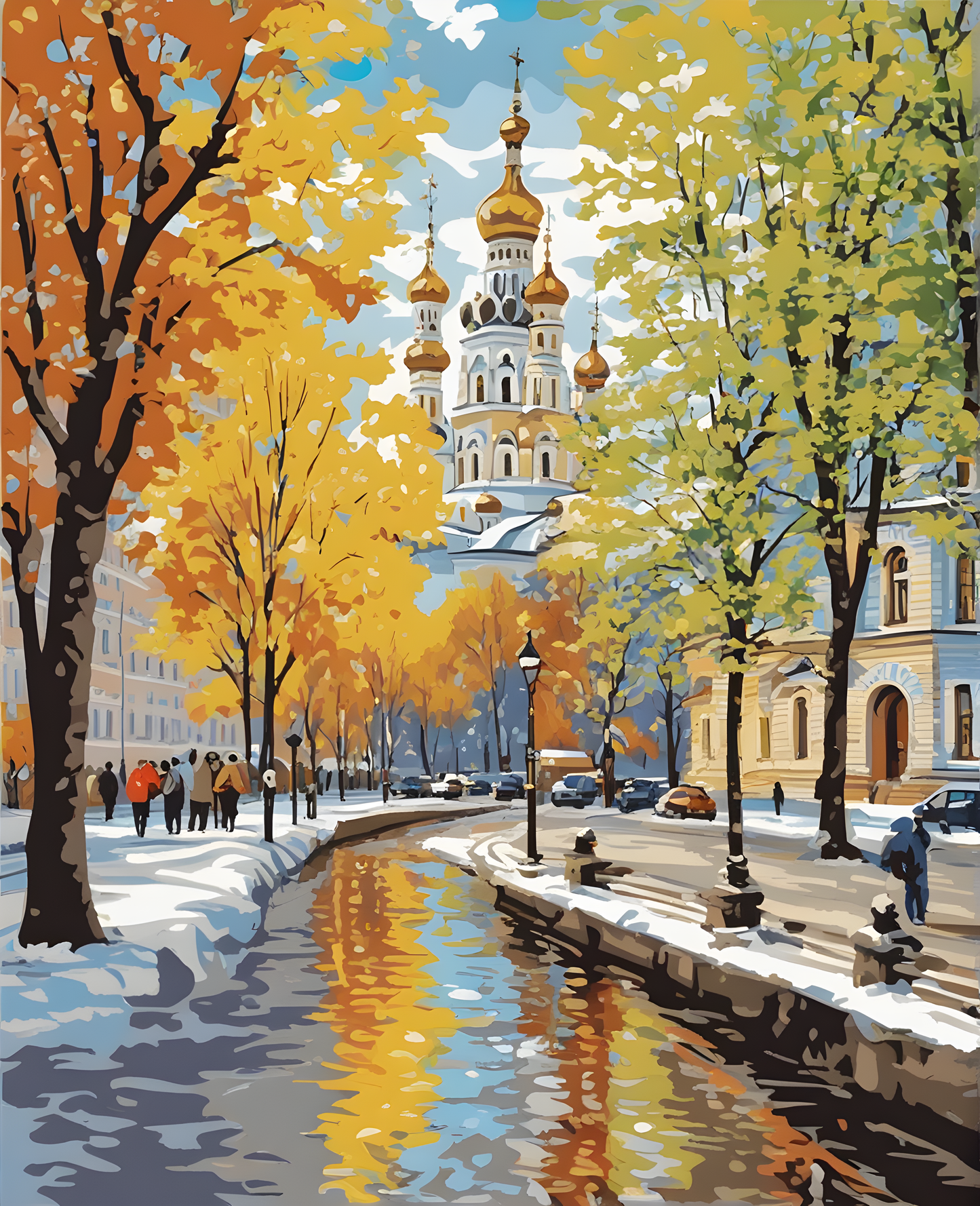 Moskow Spring. Pyatnitskaya Str. (1) - Van-Go Paint-By-Number Kit