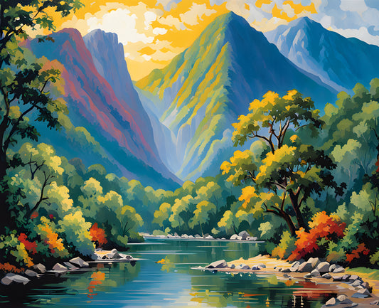 Australia Collection PD (100) - Mossman Gorge, QLD - Van-Go Paint-By-Number