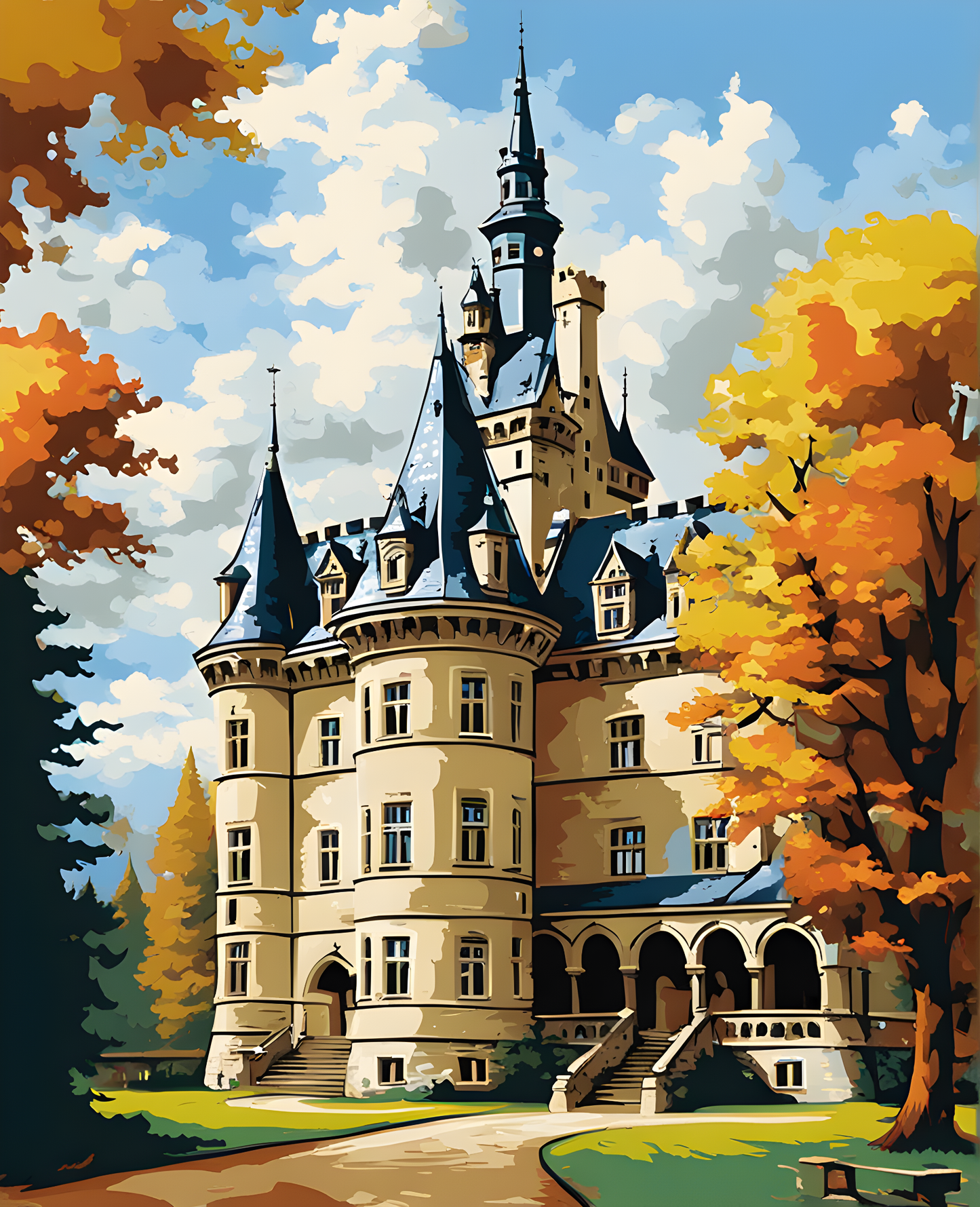 Castles OD - Moszna Castle, Poland (61) - Van-Go Paint-By-Number Kit