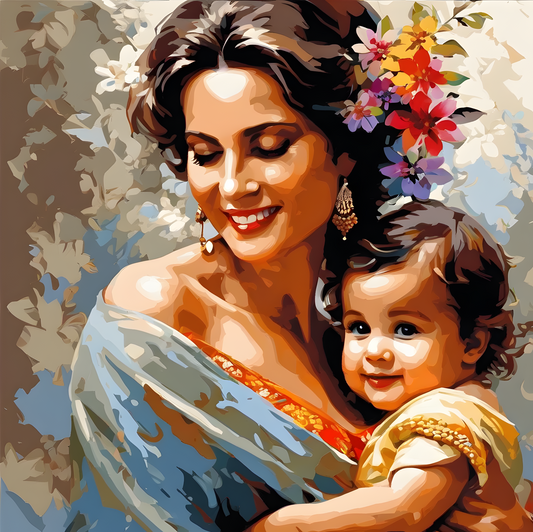 Mother And Child PD (3) - Van-Go Paint-By-Number Kit