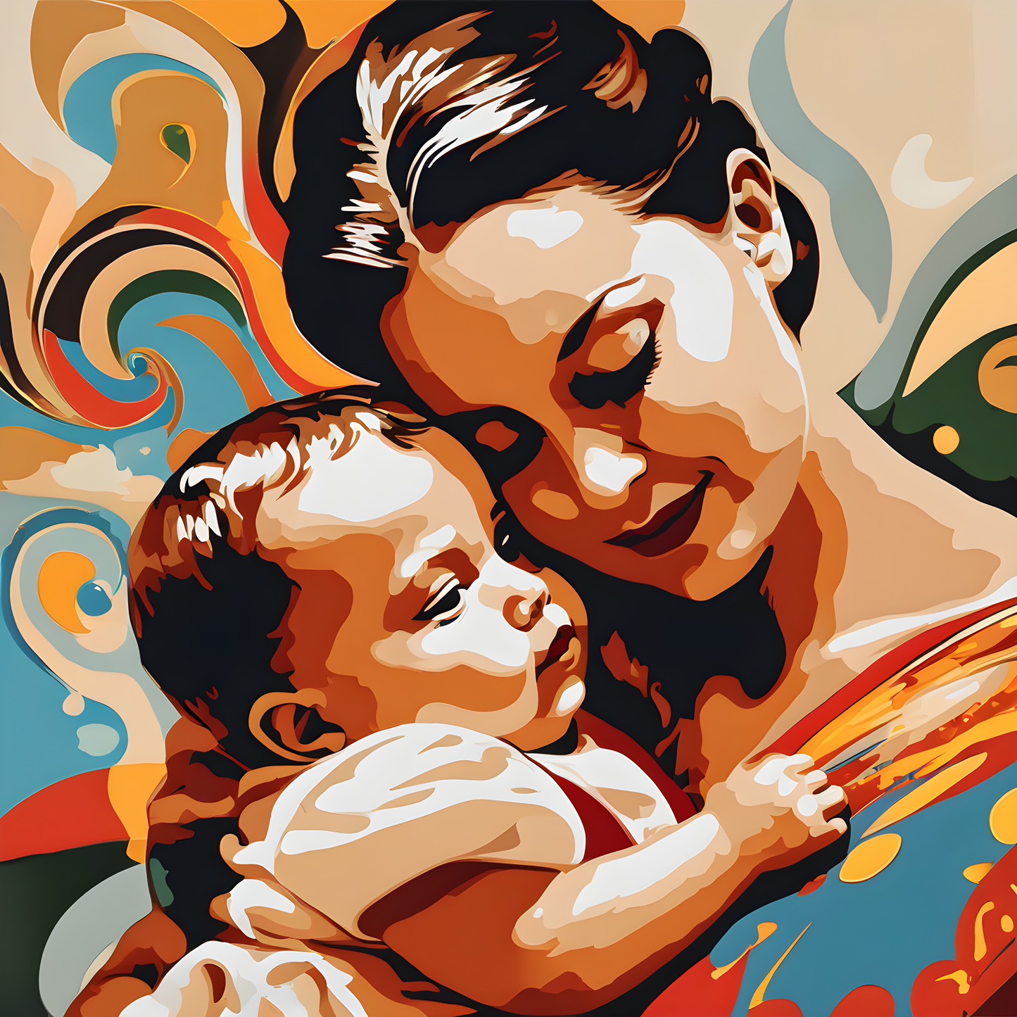 Mother And Child PD (1) - Van-Go Paint-By-Number Kit