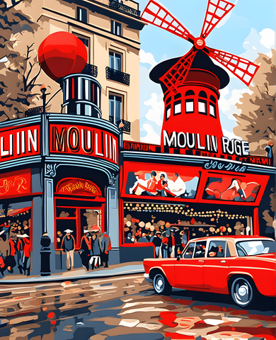 Paris Collection OD (44) - Moulin Rouge - Van-Go Paint-By-Number Kit