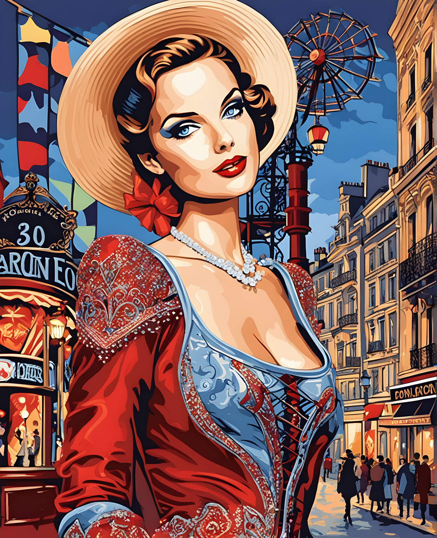 Paris Collection OD (45) - Moulin Rouge - Van-Go Paint-By-Number Kit