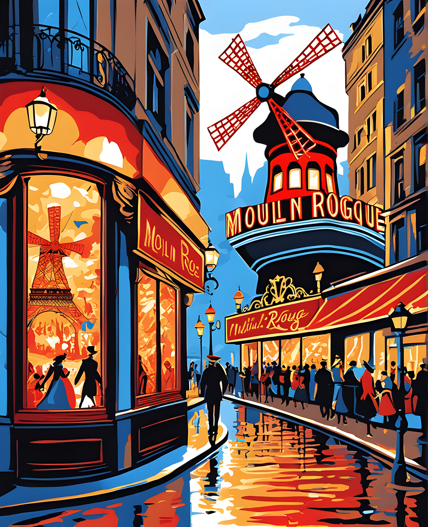 Paris Collection OD (42) - Moulin Rouge - Van-Go Paint-By-Number Kit