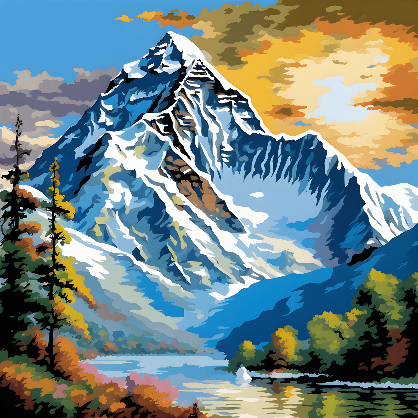 Mount Everest (2) - Van-Go Paint-By-Number Kit
