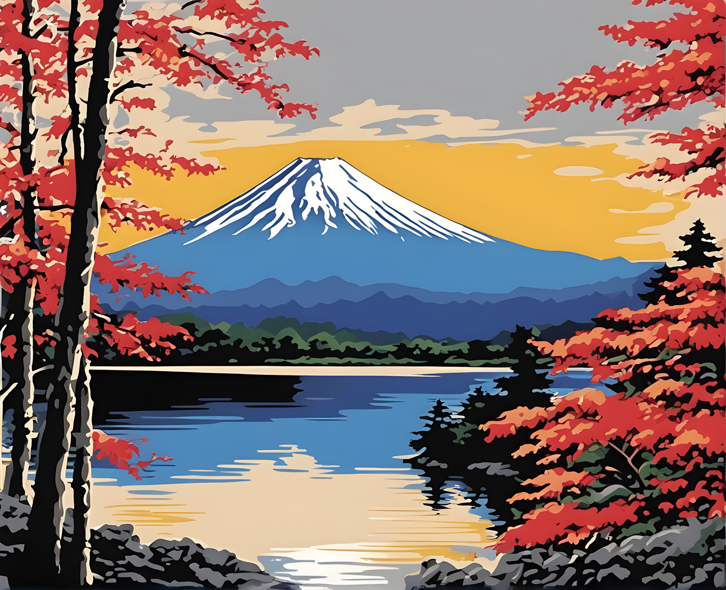 Amazing Places OD (187) - Mount Fuji, Japan - Van-Go Paint-By-Number Kit