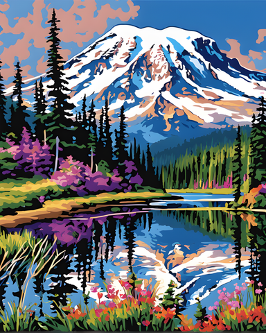 Mount Rainier National Park (1) - Van-Go Paint-By-Number Kit