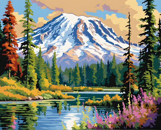 National Parks Collection PD (103) - Mount Rainier Park, USA - Paint-By-Number Kit