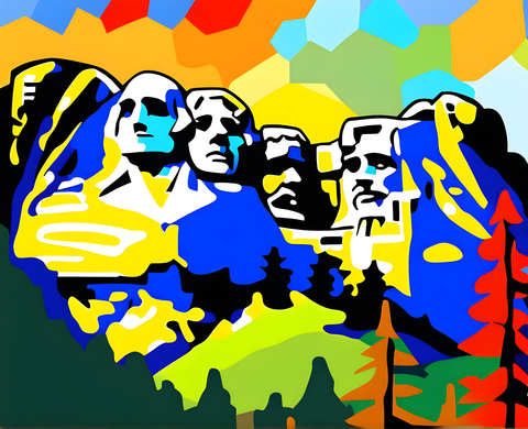 National Parks Collection PD (106) - Mount Rushmore Park, USA - Paint-By-Number Kit