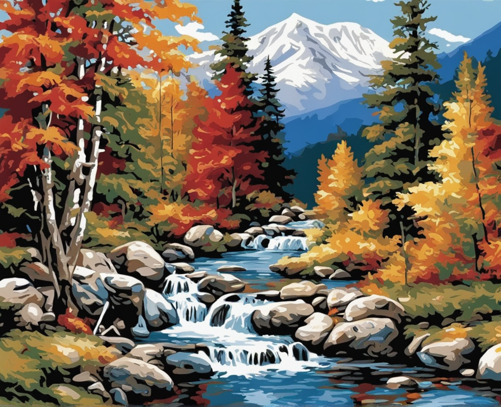 Mountain Brook (2) - Van-Go Paint-By-Number Kit