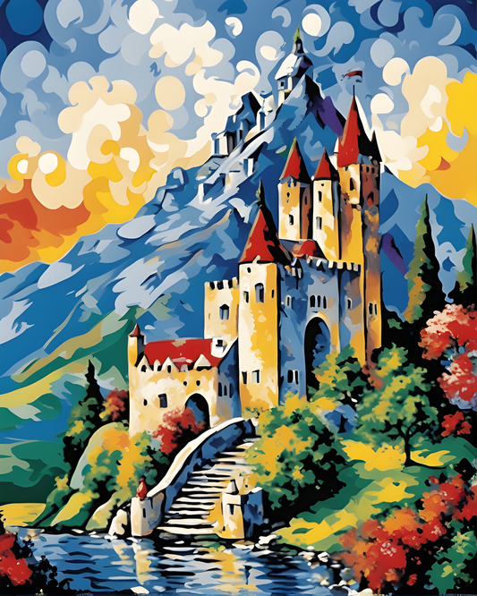 Mountain Castle (7) - Van-Go Paint-By-Number Kit