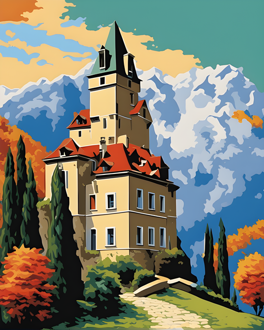 Mountain Castle (3) - Van-Go Paint-By-Number Kit