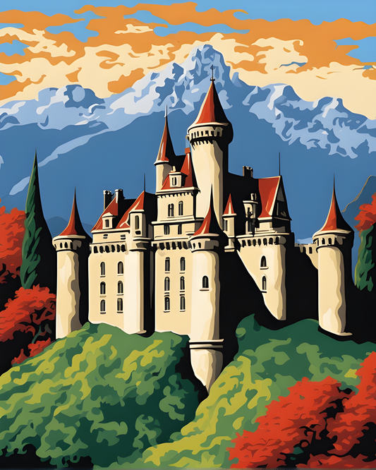 Mountain Castle (4) - Van-Go Paint-By-Number Kit