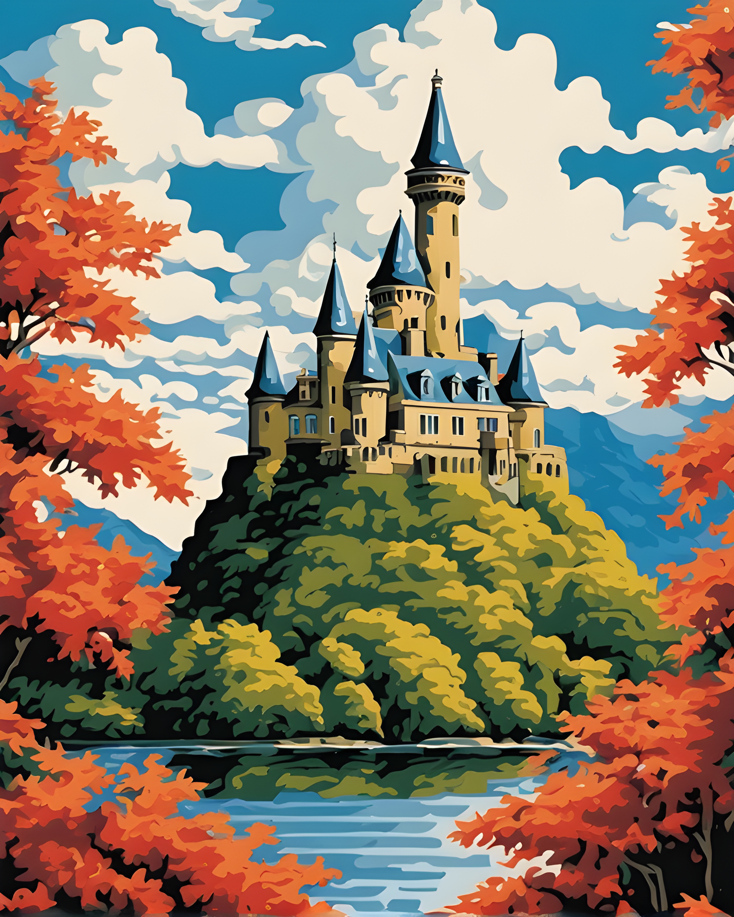 Mountain Castle (5) - Van-Go Paint-By-Number Kit