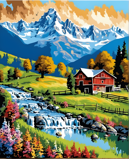Mountain Farm (2) - Van-Go Paint-By-Number Kit