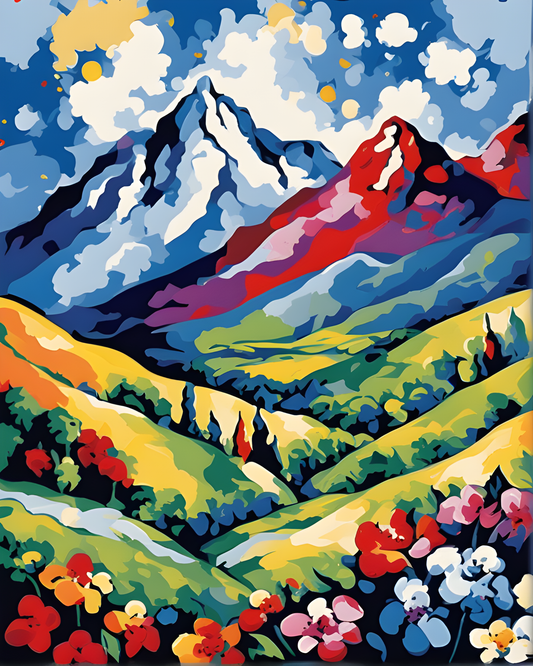 Mountain Landscape (4) - Van-Go Paint-By-Number Kit
