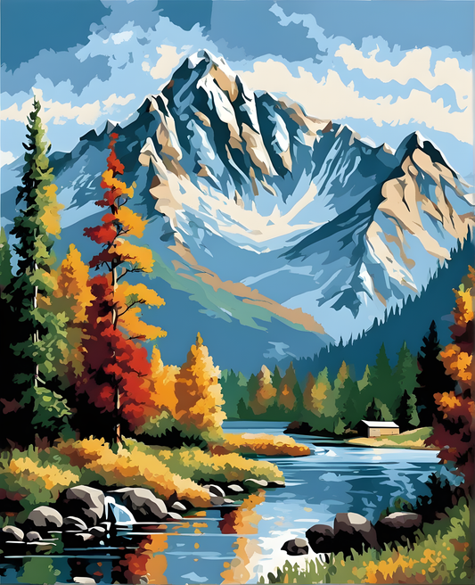 Mountain Landscape (3) - Van-Go Paint-By-Number Kit