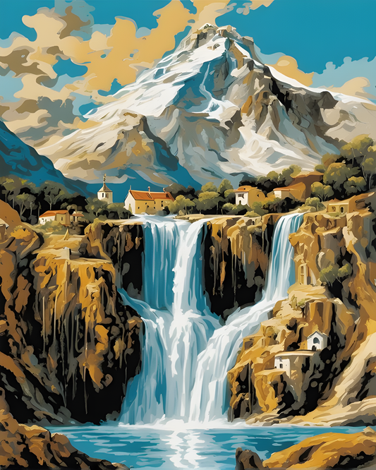 Mountain Waterfall (4) - Van-Go Paint-By-Number Kit
