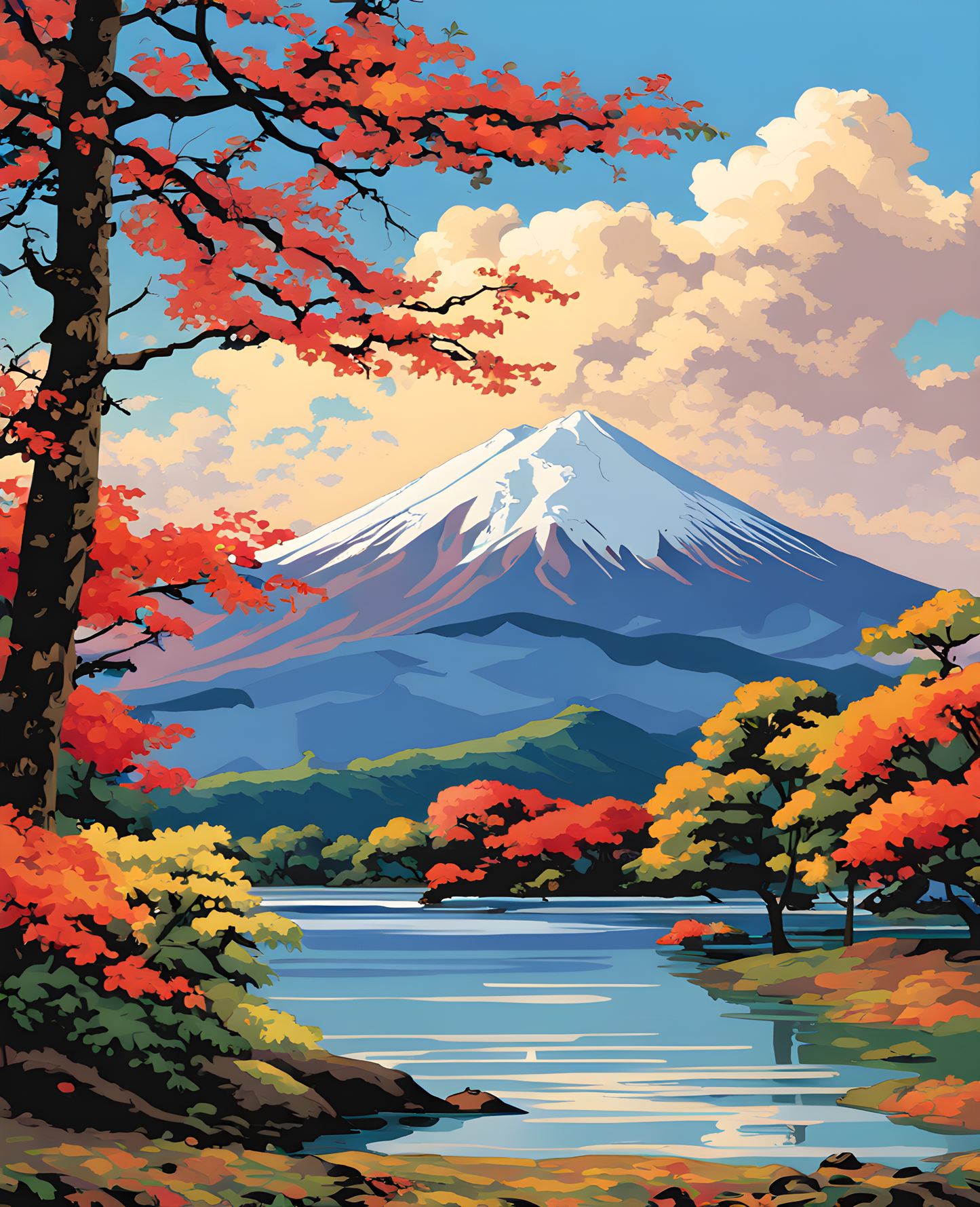 Japan Collection PD (22) - Mt. Fuji - Van-Go Paint-By-Number Kit
