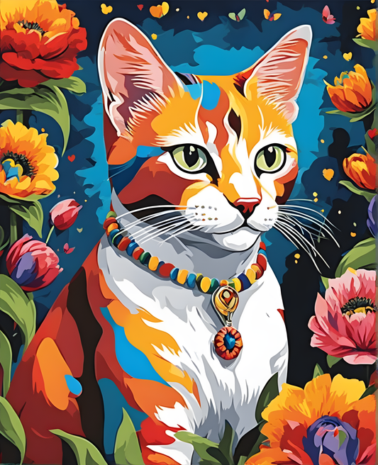 Multicolor Cat (1) - Van-Go Paint-By-Number Kit