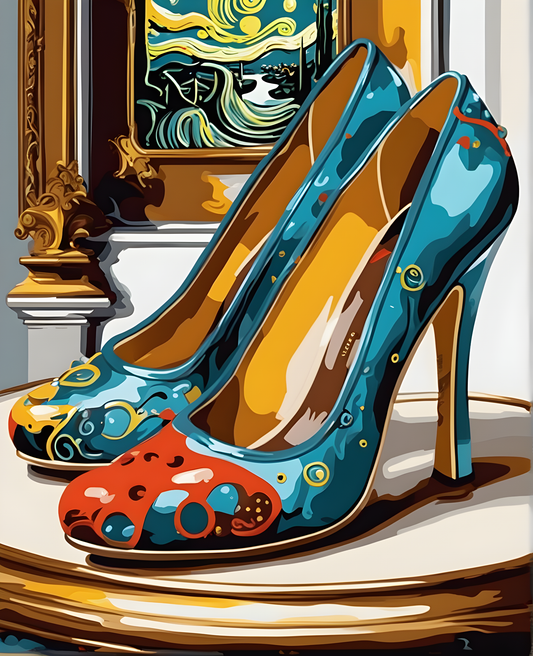 My New High Heeled Shoes (1) - Van-Go Paint-By-Number Kit