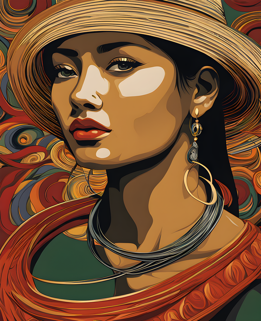 Myanmars Woman Collection PD (4) - Van-Go Paint-By-Number Kit