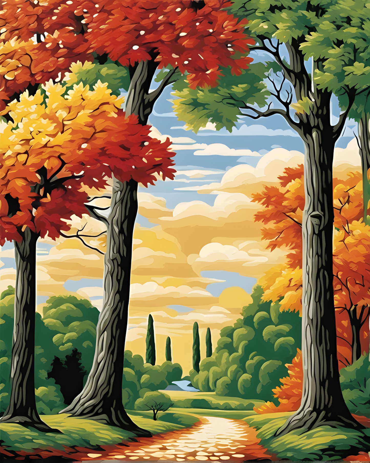 Nature Color Symphony (5) - Van-Go Paint-By-Number Kit