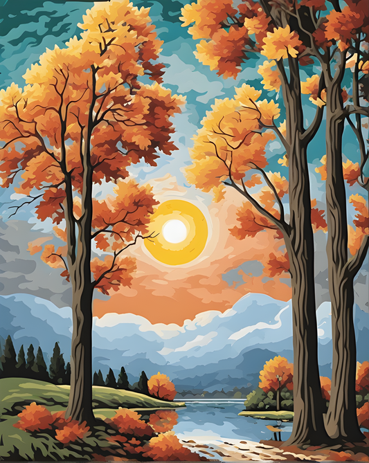 Nature Color Symphony (4) - Van-Go Paint-By-Number Kit