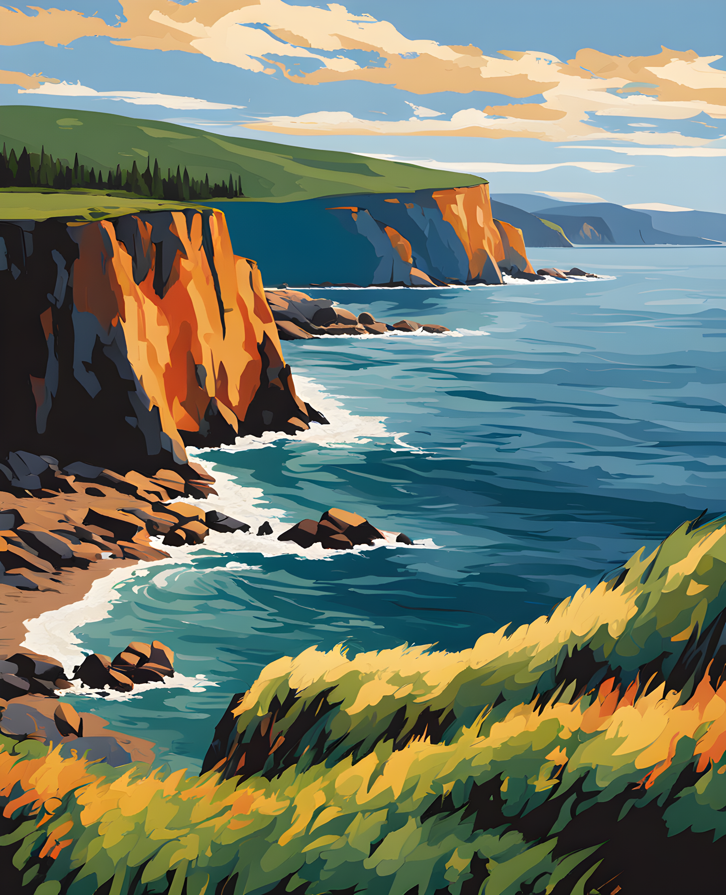 New England Headlands - Van-Go Paint-By-Number Kit