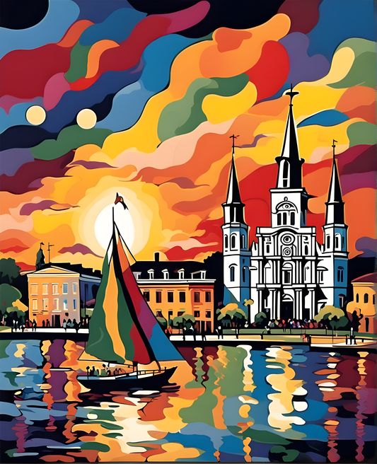New Orleans Sunset (2) - Van-Go Paint-By-Number Kit