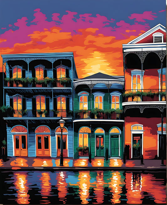 New Orleans Sunset (1) - Van-Go Paint-By-Number Kit