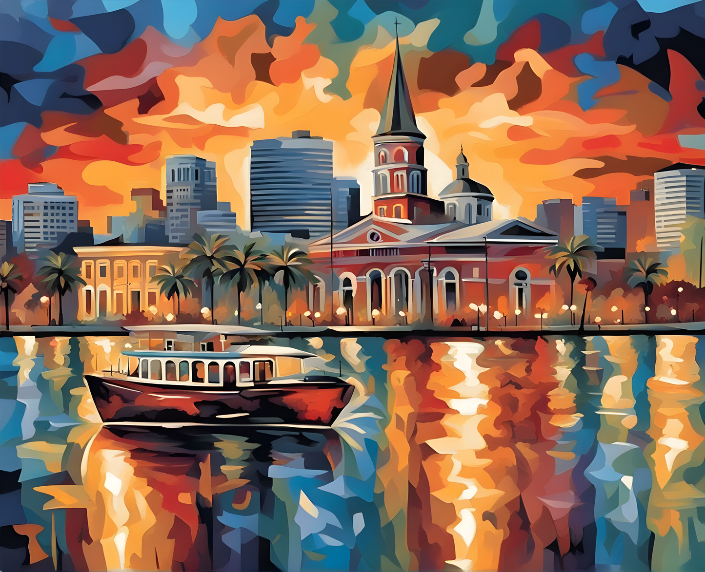 New Orleans Sunset (3) - Van-Go Paint-By-Number Kit