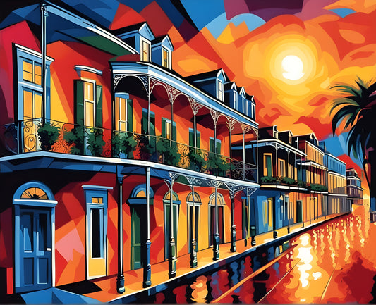 New Orleans Sunset (4) - Van-Go Paint-By-Number Kit