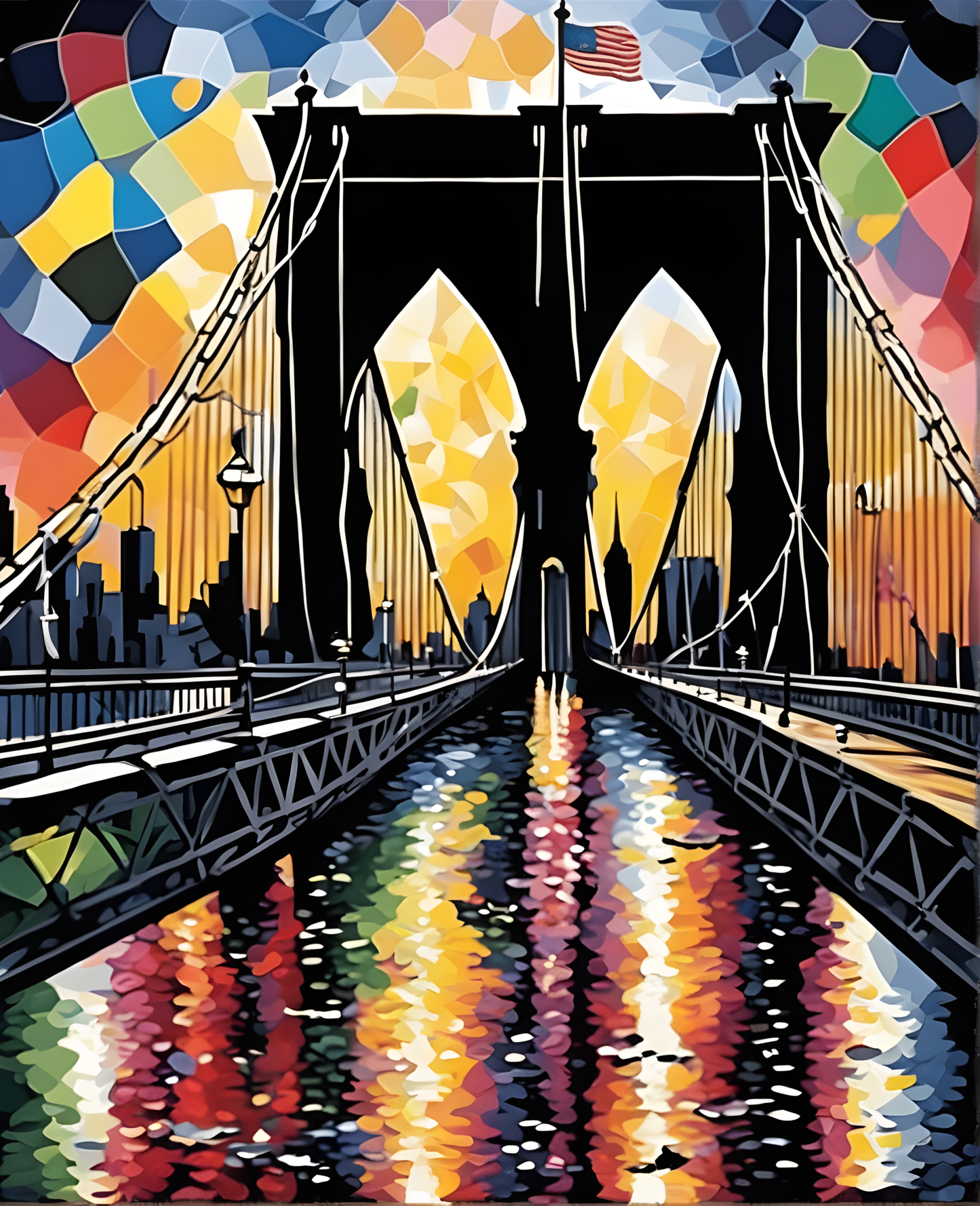 New York - Brooklyn Bridge (2) - Van-Go Paint-By-Number Kit