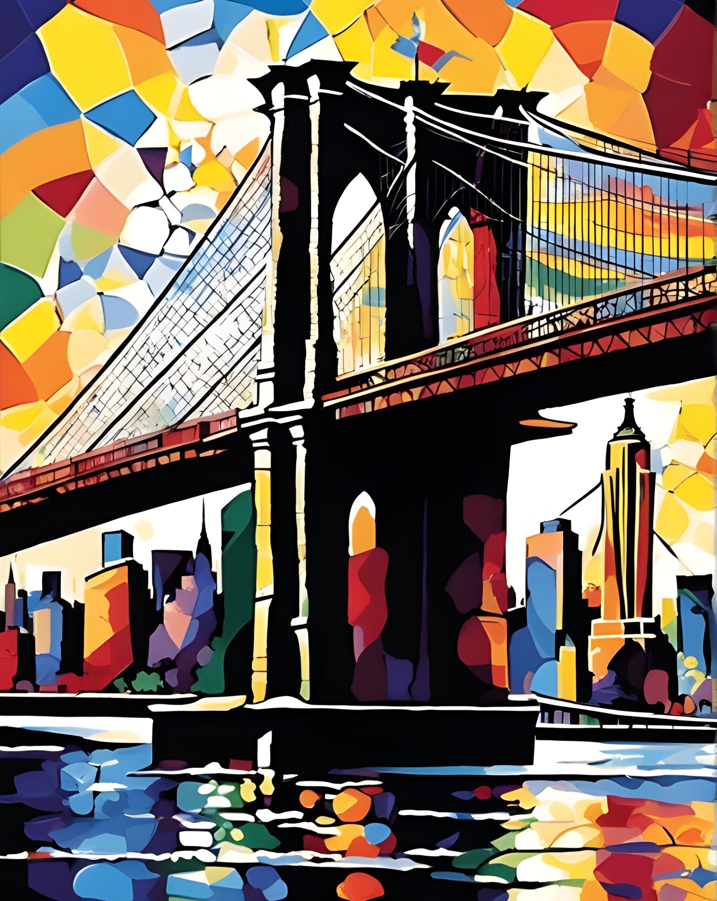 New York - Brooklyn Bridge (3) - Van-Go Paint-By-Number Kit