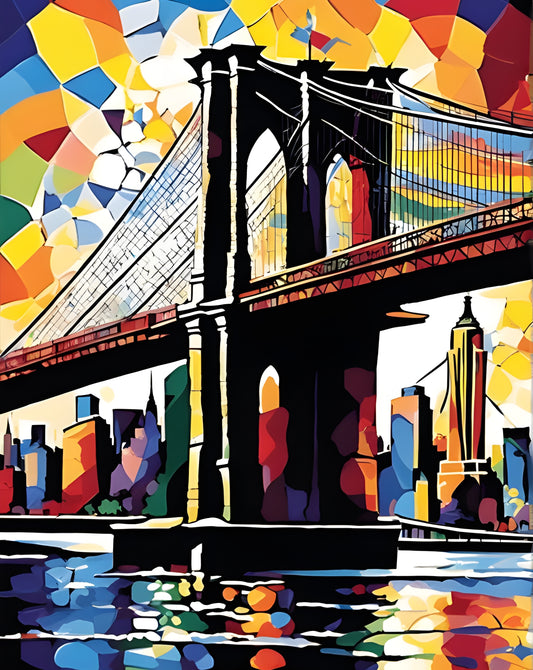 New York - Brooklyn Bridge (3) - Van-Go Paint-By-Number Kit