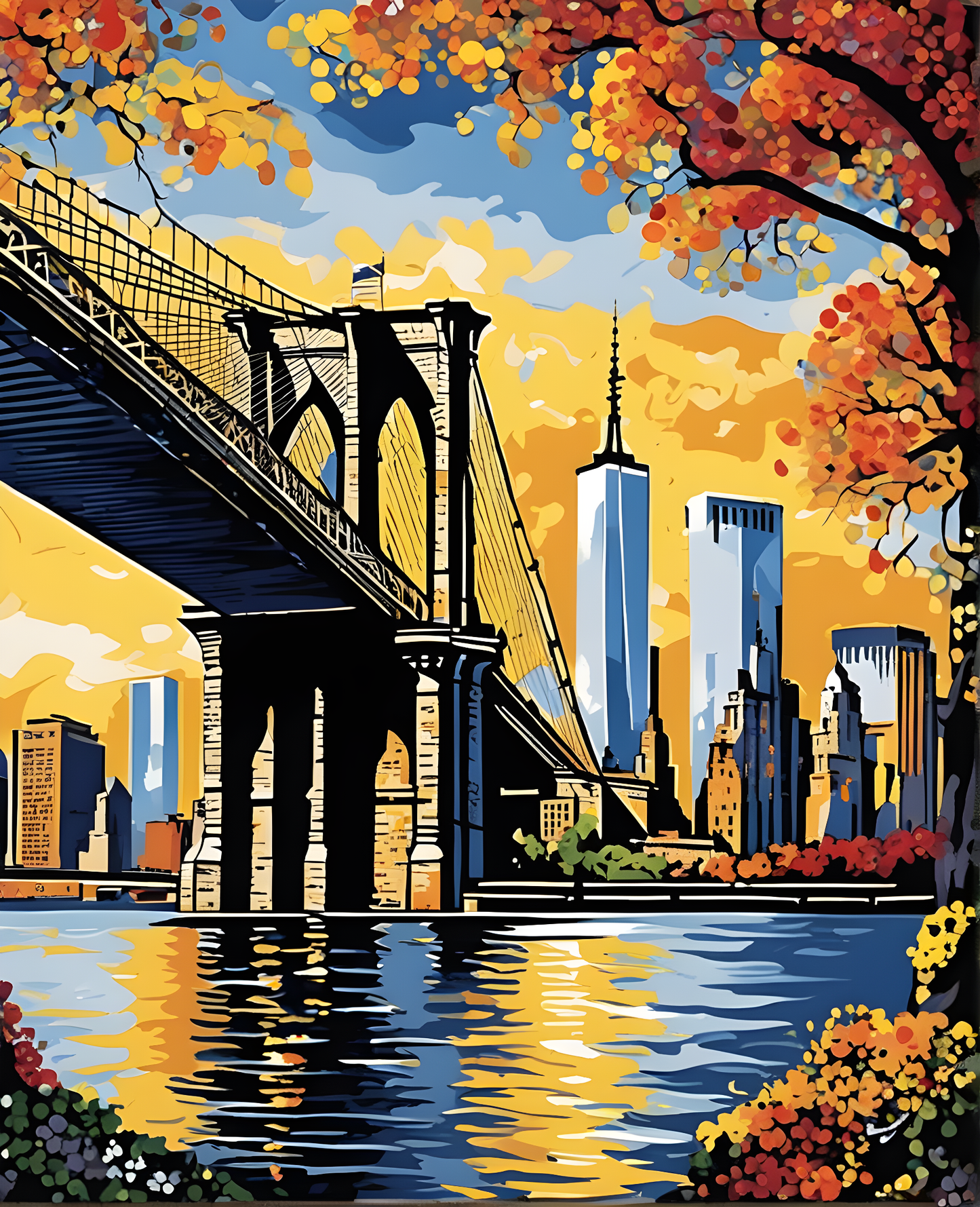 New York - Brooklyn Bridge (4) - Van-Go Paint-By-Number Kit