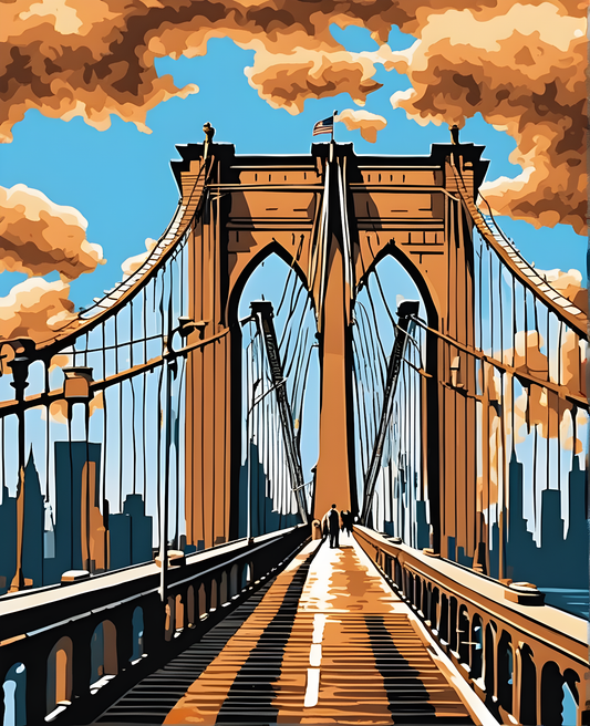 New York - Brooklyn Bridge (5) - Van-Go Paint-By-Number Kit