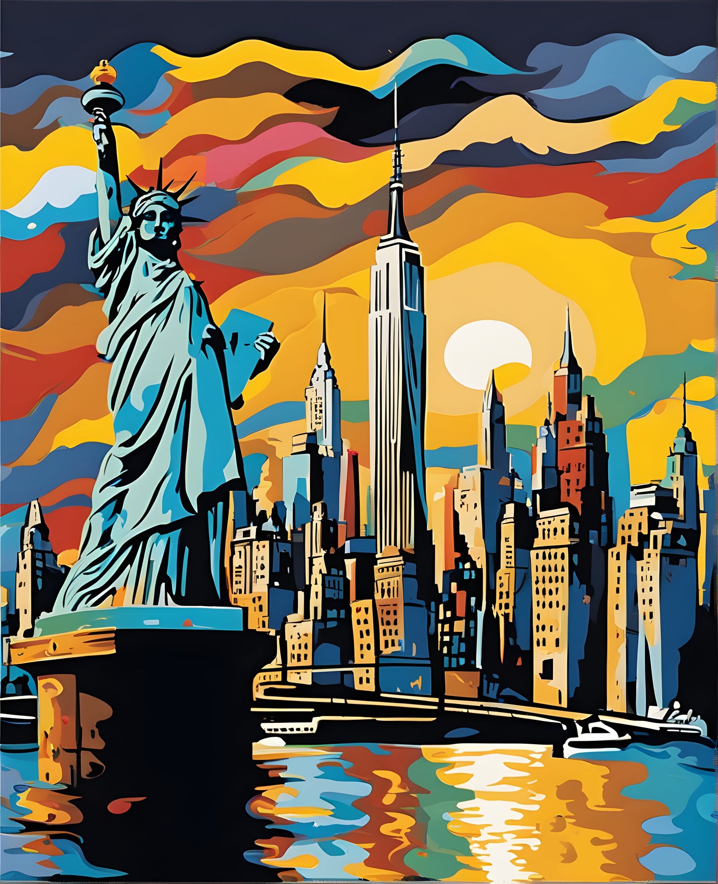 New York Skyline (1) - Van-Go Paint-By-Number Kit