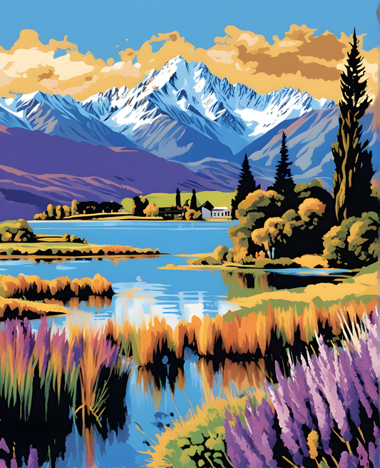 New Zealand Collection OD (3) - Lake-Tekapo - Van-Go Paint-By-Number Kit