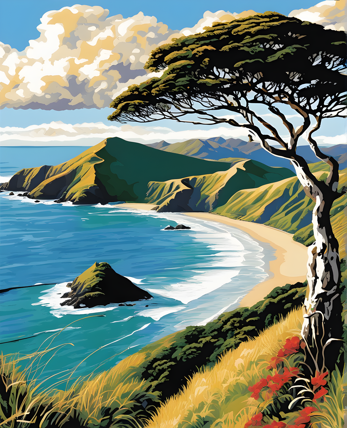 New Zealand Collection OD (2) - Cape Reinga - Van-Go Paint-By-Number Kit
