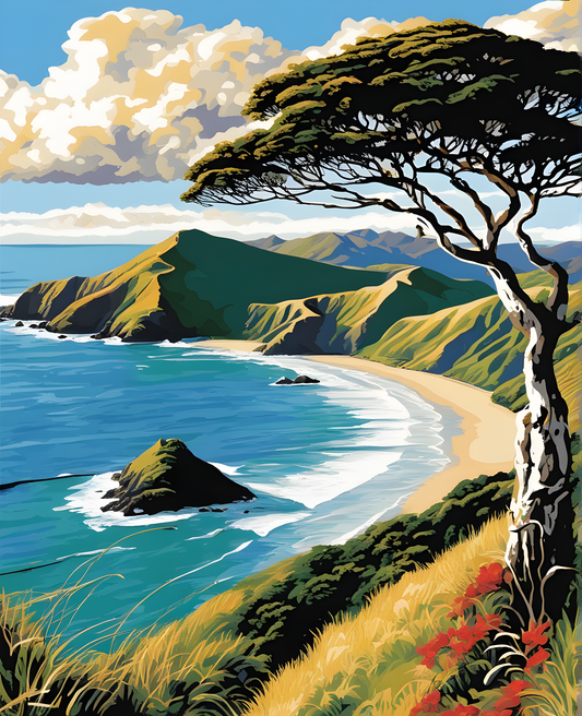 New Zealand Collection OD (2) - Cape Reinga - Van-Go Paint-By-Number Kit