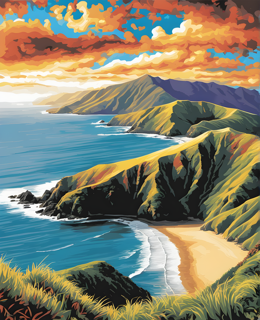 New Zealand Collection OD (1) - Cape Reinga - Van-Go Paint-By-Number Kit