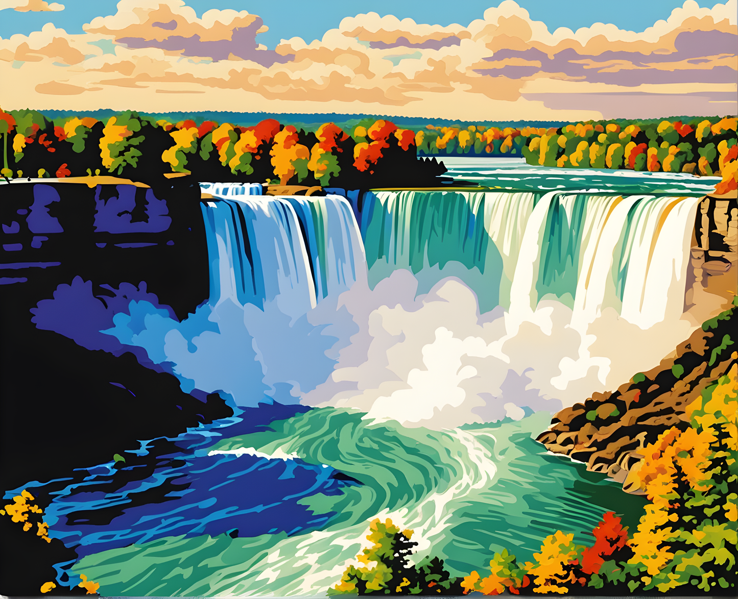 Amazing Places OD (437) - Niagara Falls, Canada - Van-Go Paint-By-Number Kit