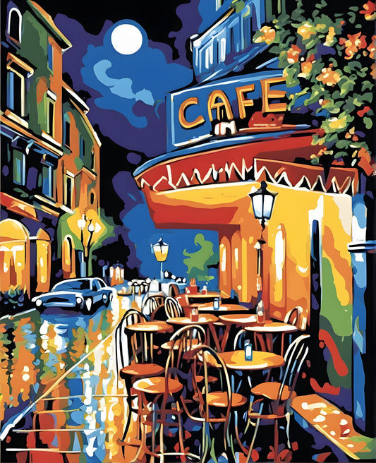 Night Café (1) - Van-Go Paint-By-Number Kit