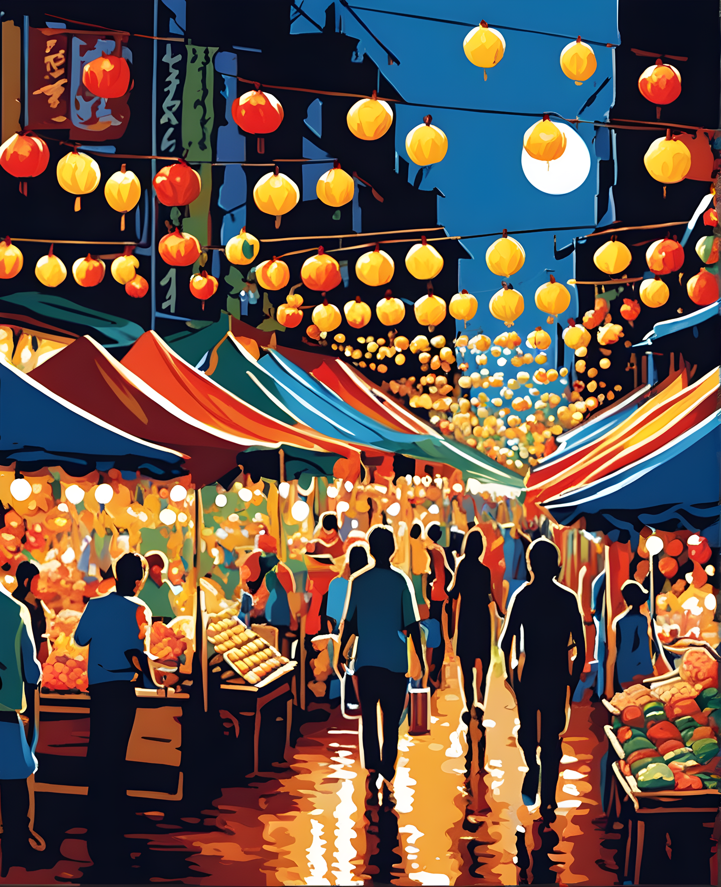 Night Market (2) - Van-Go Paint-By-Number Kit
