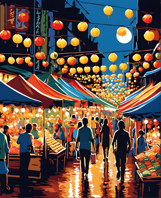 Night Market (2) - Van-Go Paint-By-Number Kit