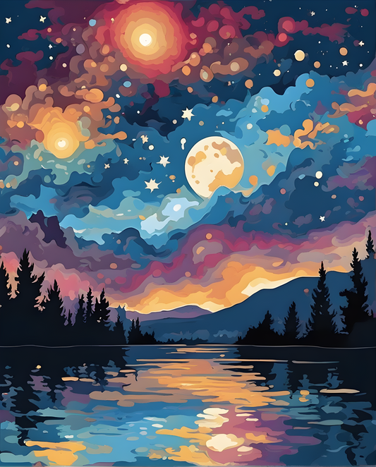 Night Sky - Van-Go Paint-By-Number Kit