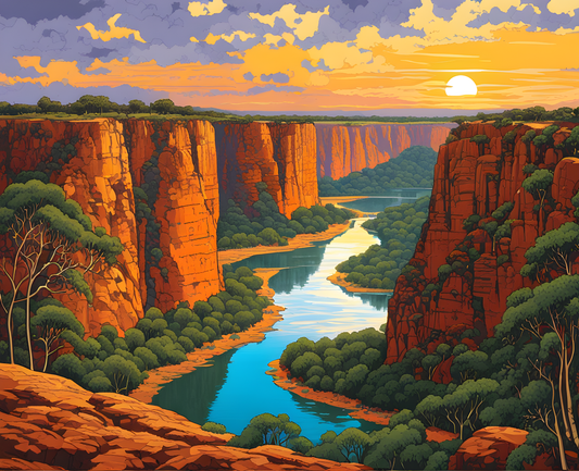 Australia Collection PD (62) - Nitmiluk National Park, NT - Van-Go Paint-By-Number