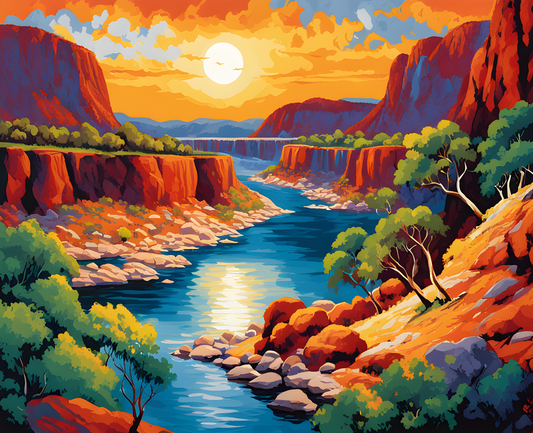 Australia Collection PD (60) - Nitmiluk National Park, NT - Van-Go Paint-By-Number